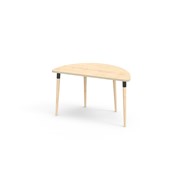 Myy FSC pöytä HPL puolipyöreä 120-60 cm musta holkki