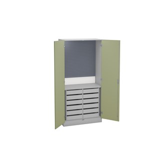 Norden puu- ja metallityökaappi L100xS47xK210, vaaleanharmaa