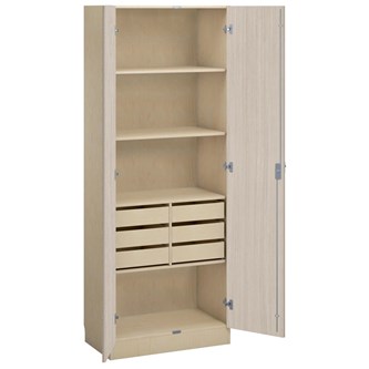 Norden materiaalikaappi 6 laatikkoa L80xS47xK210, koivu