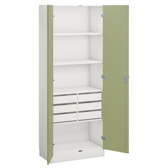 Norden materiaalikaappi 6 laatikkoa L80xS47xK210, valkoinen