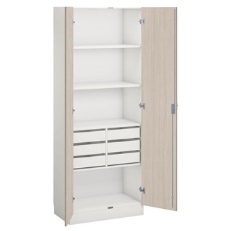 Norden materiaalikaappi 6 laatikkoa L80xS47xK210, valkoinen