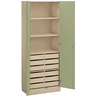 Norden materiaalikaappi 12 laatikkoa L80xS47xK210, koivu