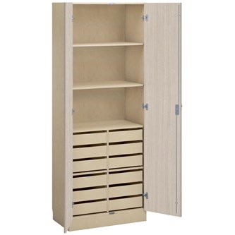 Norden materiaalikaappi 12 laatikkoa L80xS47xK210, koivu