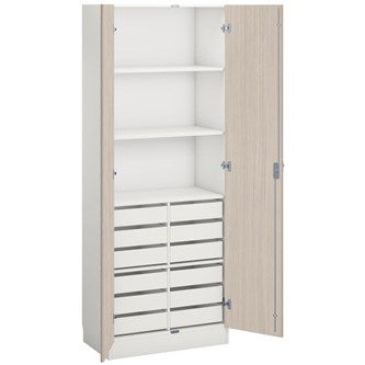 Norden materiaalikaappi 12 laatikkoa L80xS47xK210, valkoinen
