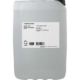 T-Akkuvesi Deionisoitu, 25 l