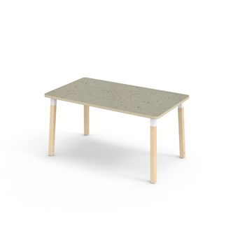 Helmi pöytä linoleum 140x80 cm valkoinen holkki