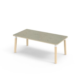 Helmi pöytä linoleum 160x80 cm valkoinen holkki