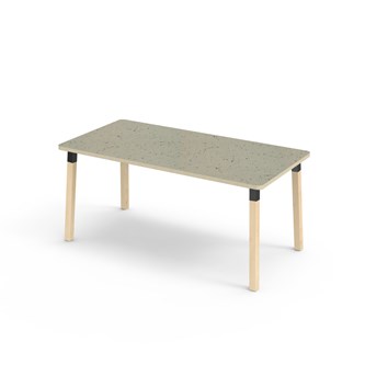 Helmi pöytä linoleum 160x80 cm valkoinen holkki