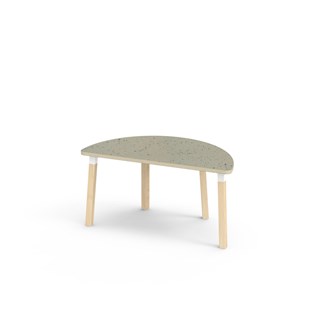 Helmi pöytä linoleum puolipyöreä 120-60 cm valkoinen holkki