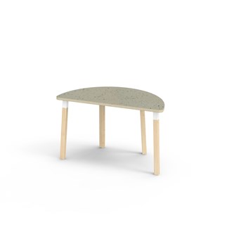 Helmi pöytä linoleum puolipyöreä 120-60 cm valkoinen holkki