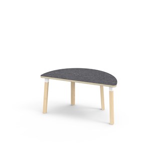 Helmi pöytä linoleum puolipyöreä 120-60 cm valkoinen holkki