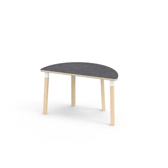 Helmi pöytä linoleum puolipyöreä 120-60 cm valkoinen holkki