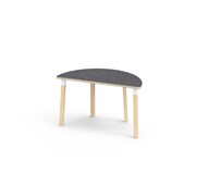 Helmi pöytä linoleum puolipyöreä 120-60 cm valkoinen holkki