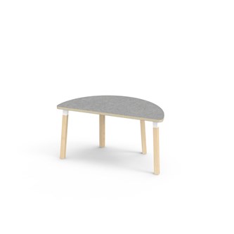 Helmi pöytä linoleum puolipyöreä 120-60 cm valkoinen holkki