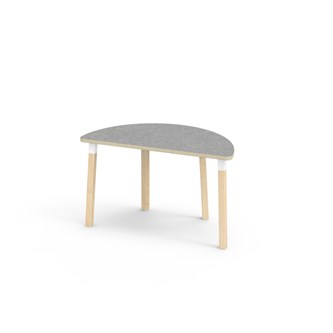 Helmi pöytä linoleum puolipyöreä 120-60 cm valkoinen holkki