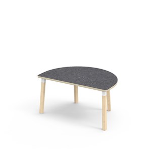 Helmi pöytä linoleum puolipyöreä 120-80 cm valkoinen holkki