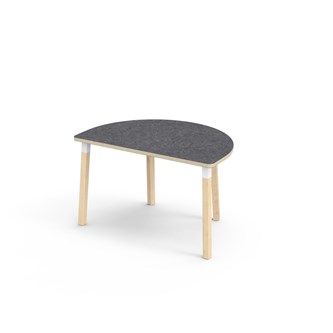 Helmi pöytä linoleum puolipyöreä 120-80 cm valkoinen holkki