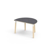 Helmi pöytä linoleum puolipyöreä 120-80 cm valkoinen holkki