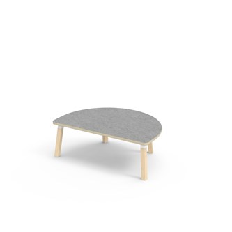 Helmi pöytä linoleum puolipyöreä 120-80 cm valkoinen holkki