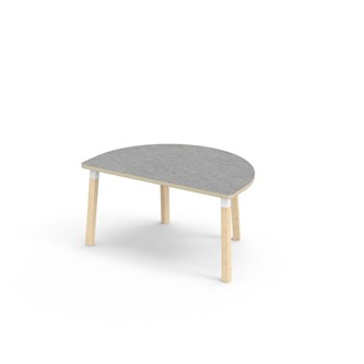 Helmi pöytä linoleum puolipyöreä 120-80 cm valkoinen holkki