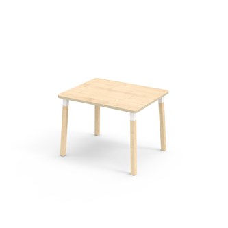 Helmi FSC pöytä akustik laminaatti 100x80 cm valkoinen holkki