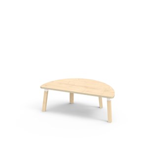 Helmi pöytä DL puolipyöreä 120-60 cm valkoinen holkki