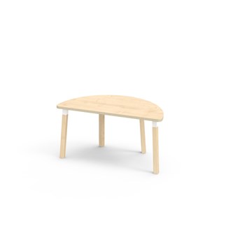 Helmi pöytä DL puolipyöreä 120-60 cm valkoinen holkki