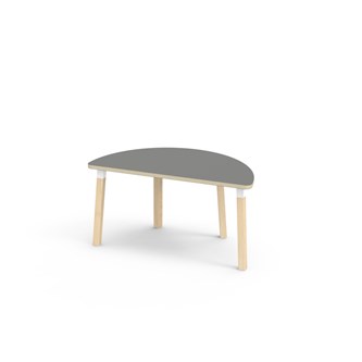 Helmi pöytä DL puolipyöreä 120-60 cm valkoinen holkki