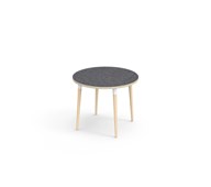 Myy pöytä linoleum ø 90 cm cm valkoinen holkki