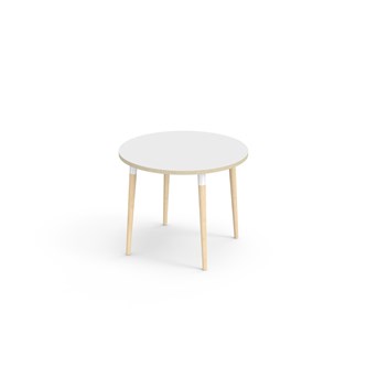 Myy pöytä DL ø 90 cm cm valkoinen holkki