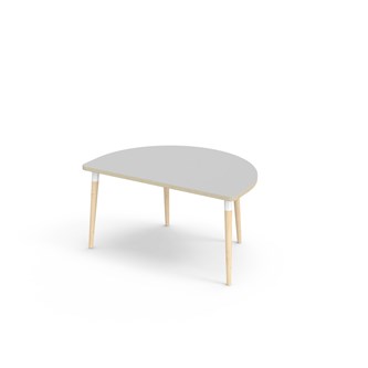 Myy pöytä DL puolipyöreä 120-80 cm valkoinen holkki