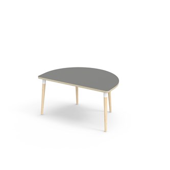 Myy pöytä DL puolipyöreä 120-80 cm valkoinen holkki