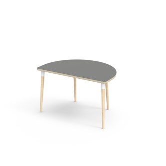 Myy pöytä DL puolipyöreä 120-80 cm valkoinen holkki