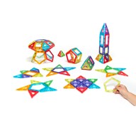 Polydron Magnetic, läpinäkyvät, 100 osaa