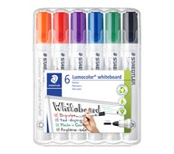 Valkotaulukynä Staedtler Lumocolor, 6 väriä