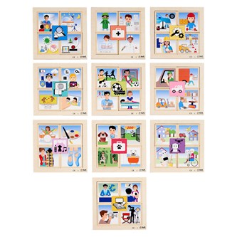 Palapelisarja eri ammatit, 10 kpl