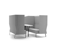 Mr Box Meeting Point Highback 3h, musta kelkkajalka