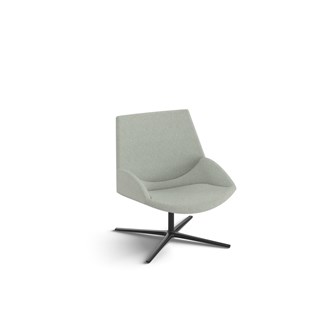 Size nojatuoli matala musta ristikko