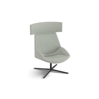 Size nojatuoli matala musta ristikko