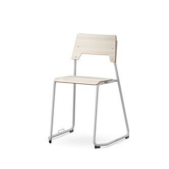 Como FSC BX tuoli, lenkkijalka, ik 45 cm, medium istuin, riviliittimellä, hopea runko