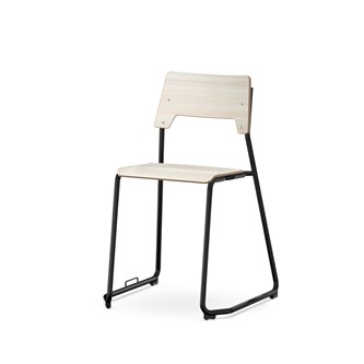 Como FSC BX tuoli, lenkkijalka, ik 45 cm, medium istuin, riviliittimellä, musta runko