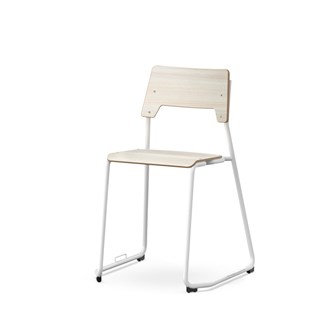 Como FSC BX tuoli, lenkkijalka, ik 45 cm, medium istuin, riviliittimellä, valkoinen runko