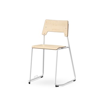 Como FSC BX tuoli, lenkkijalka, ik 45 cm, medium istuin, riviliittimellä, valkoinen runko