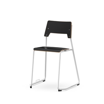 Como FSC BX tuoli, lenkkijalka, ik 45 cm, medium istuin, riviliittimellä, valkoinen runko