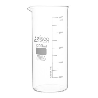 Keitinlasi 1000 ml, borosilikaatti, korkea, 6 kpl