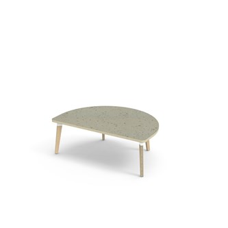 Grow pöytä linoleum puolipyöreä 120-80 cm valkoinen holkki