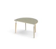 Grow pöytä linoleum puolipyöreä 120-80 cm valkoinen holkki