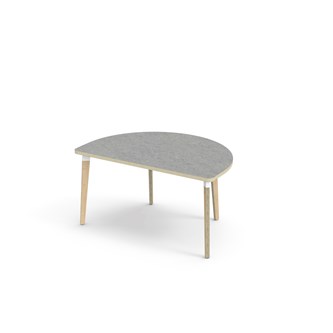 Grow pöytä linoleum puolipyöreä 120-80 cm valkoinen holkki