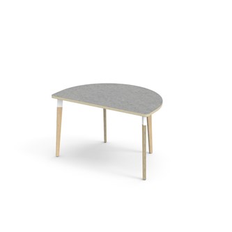 Grow pöytä linoleum puolipyöreä 120-80 cm valkoinen holkki