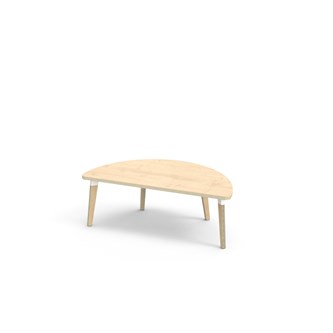 Grow pöytä akustik laminaatti puolipyöreä 120-60 cm valkoinen holkki
